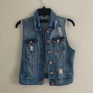 Brand new Jean cutoff jacket!